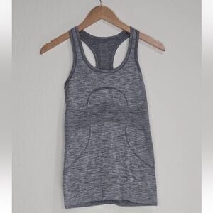 Lululemon Swiftly Tech Racerback Tank Top Heathered Gray Size 4 Womens